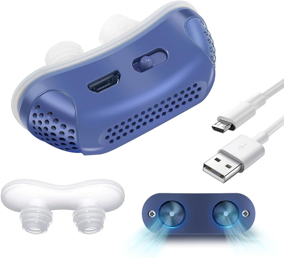 Dispositif CPAP Portable pour Apnée du Sommeil - Léger, Silencieux et Rechargeable par USB