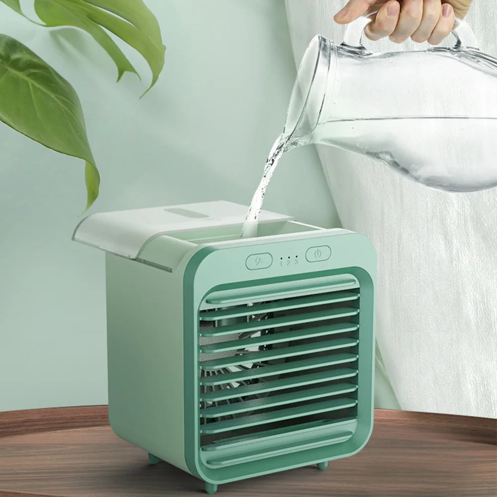 Mini Refroidisseur d'Air Portable - 3-en-1 avec Humidification et 3 Niveaux