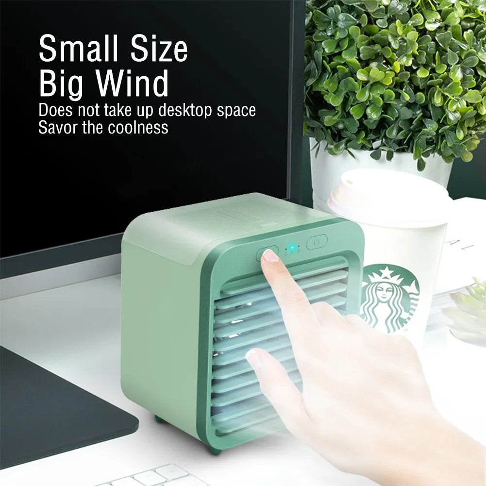 Mini Refroidisseur d'Air Portable - 3-en-1 avec Humidification et 3 Niveaux