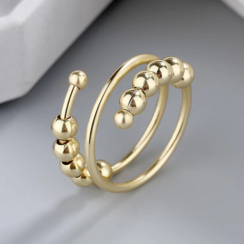 Bague Fidget en Cuivre Ajustable - Soulagement de l'Anxiété et Pleine Conscience