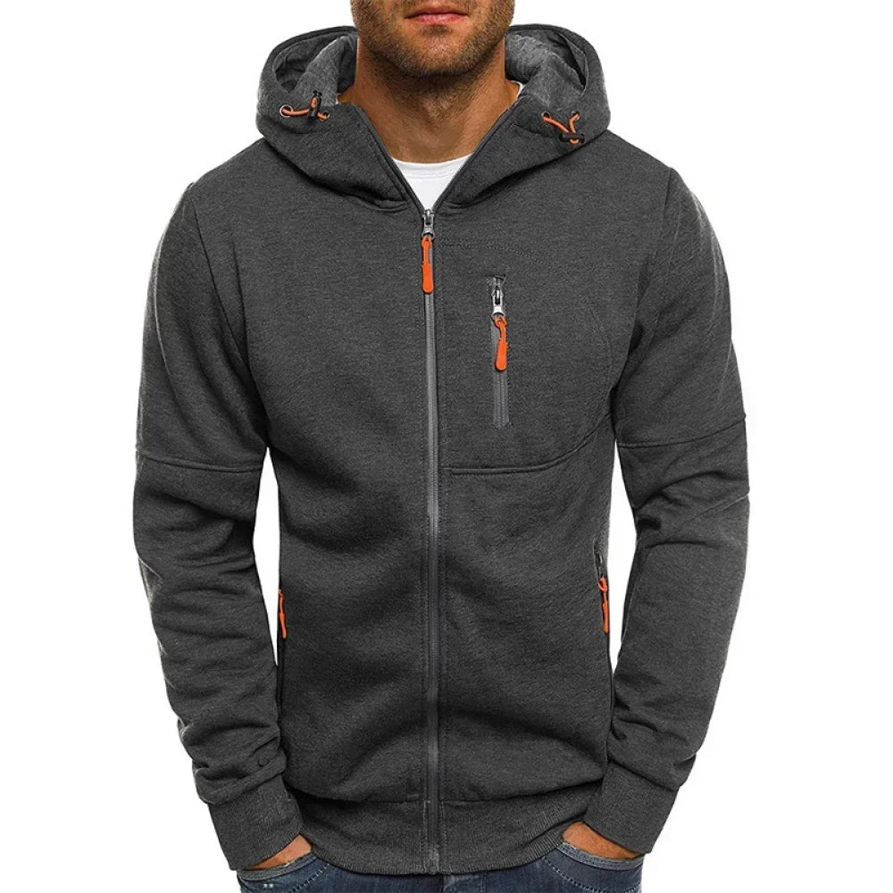 Sweat à Capuche Ajusté pour Hommes - Confort et Style Polyvalents