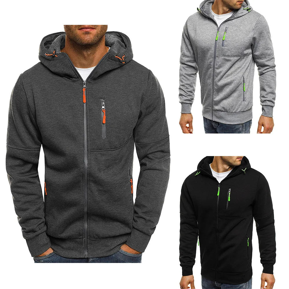 Sweat à Capuche Ajusté pour Hommes - Confort et Style Polyvalents