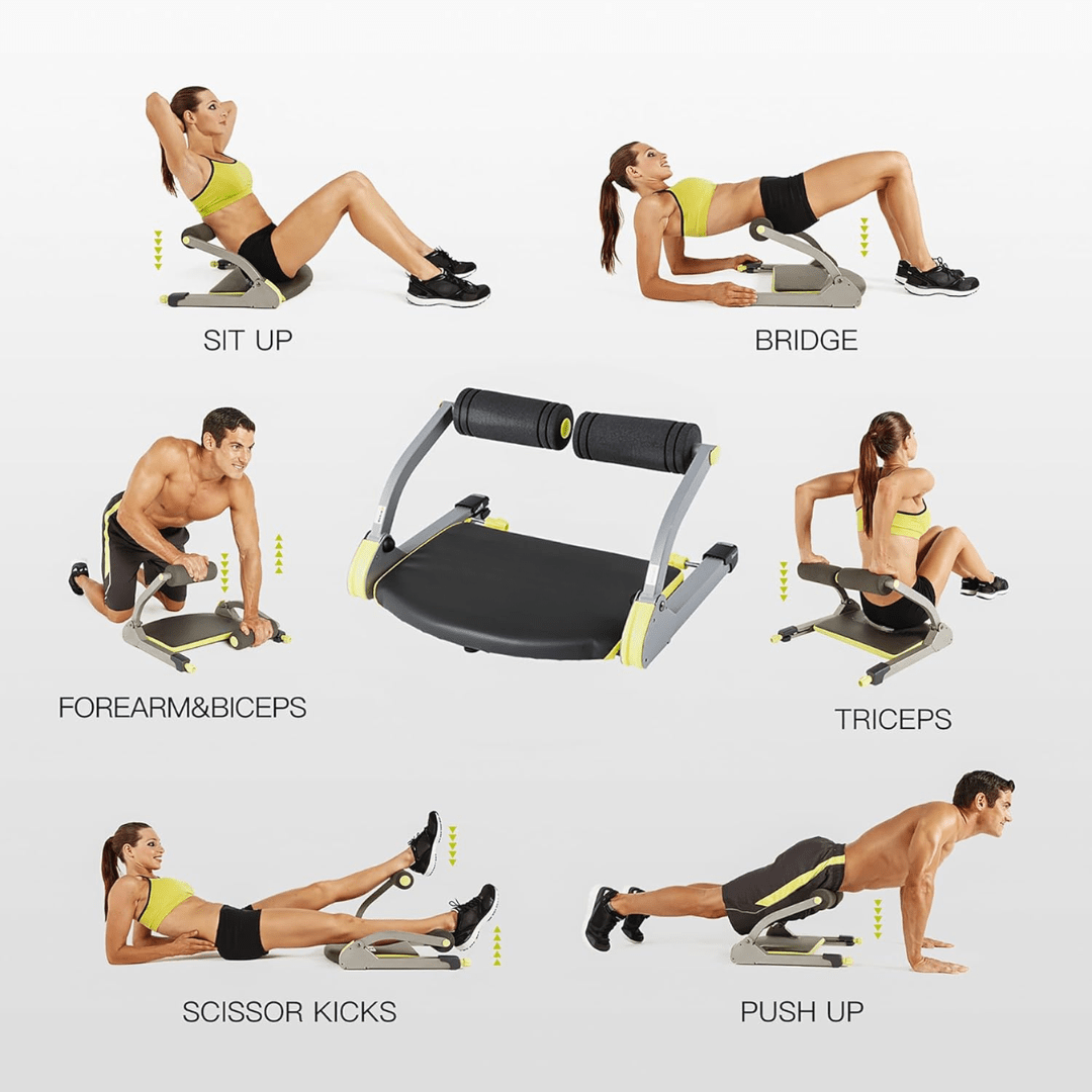 Entraîneur Abdominal Compact - Design Ergonomique et Résistance Réglable