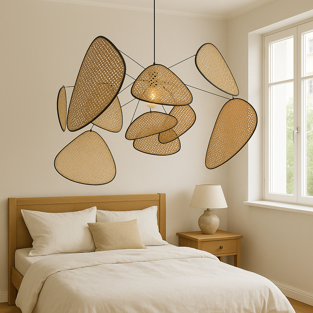 Lampe à Pendentif en Rotin - Élégance Naturelle et Design Moderne