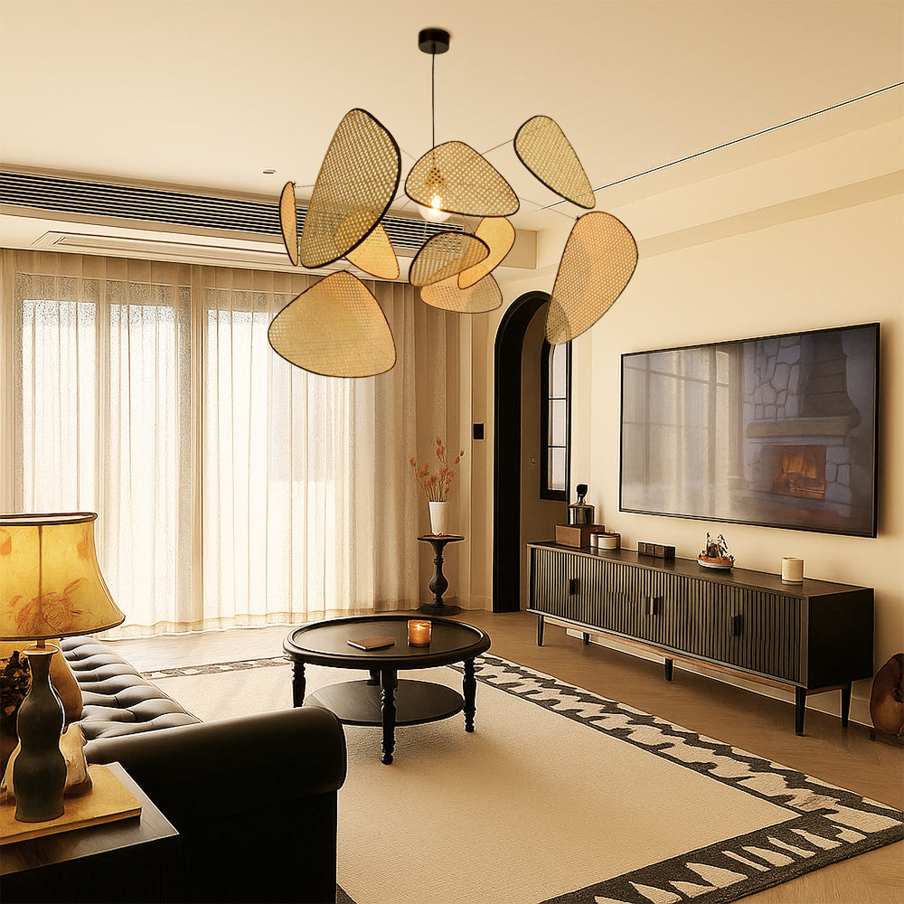 Lampe à Pendentif en Rotin - Élégance Naturelle et Design Moderne