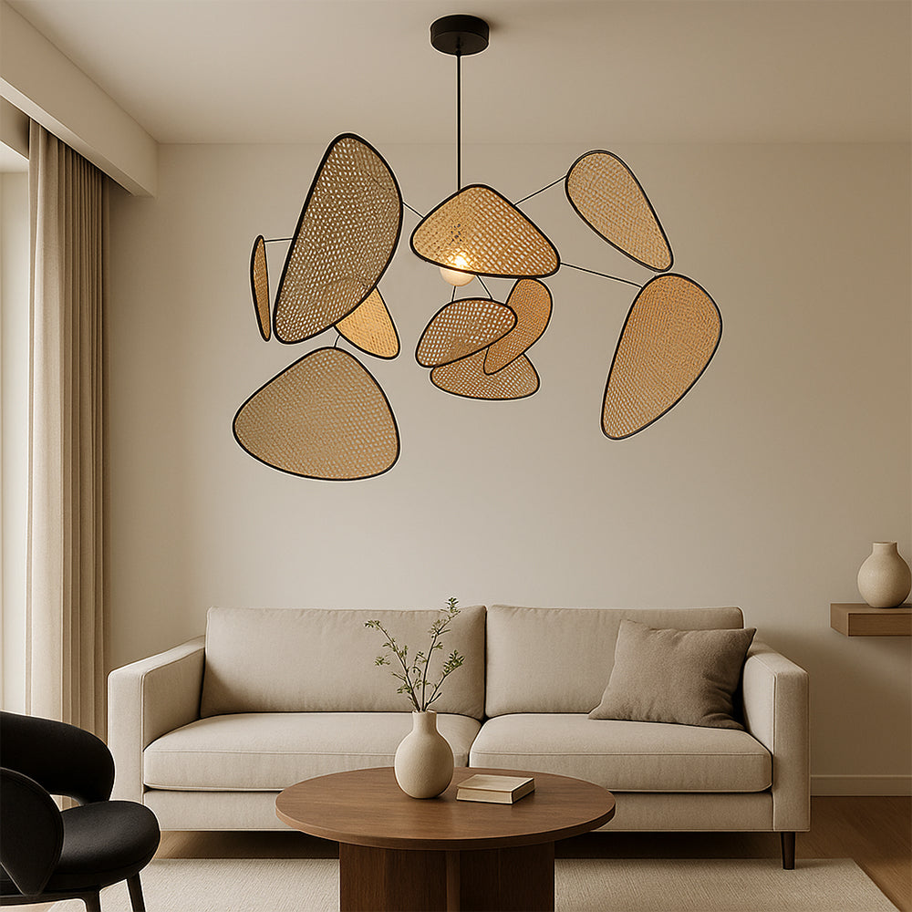 Lampe à Pendentif en Rotin - Élégance Naturelle et Design Moderne