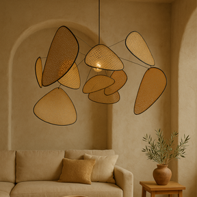 Lampe à Pendentif en Rotin - Élégance Naturelle et Design Moderne