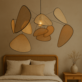 Lampe à Pendentif en Rotin - Élégance Naturelle et Design Moderne