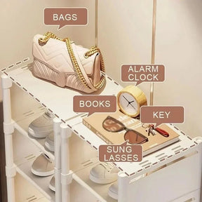 Étagère à Chaussures Compacte | Rangement Élégant et Gain de Place