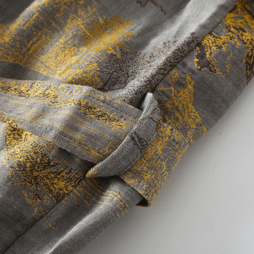 Peignoir Kimono Unisexe Confortable | Style Rétro en Gaze de Coton