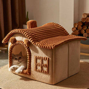 Lit Doux pour Chat Enclos - Confort Intérieur et Sommeil Réparateur