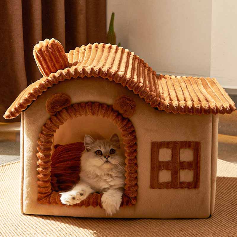 Lit Doux pour Chat Enclos - Confort Intérieur et Sommeil Réparateur
