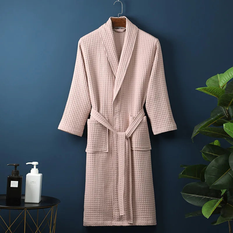 Peignoir en Coton Respirant pour Adultes - Doux, Ample et Pratique