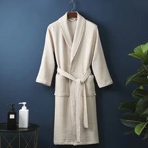 Peignoir en Coton Respirant pour Adultes - Doux, Ample et Pratique