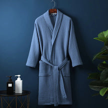 Peignoir en Coton Respirant pour Adultes - Doux, Ample et Pratique