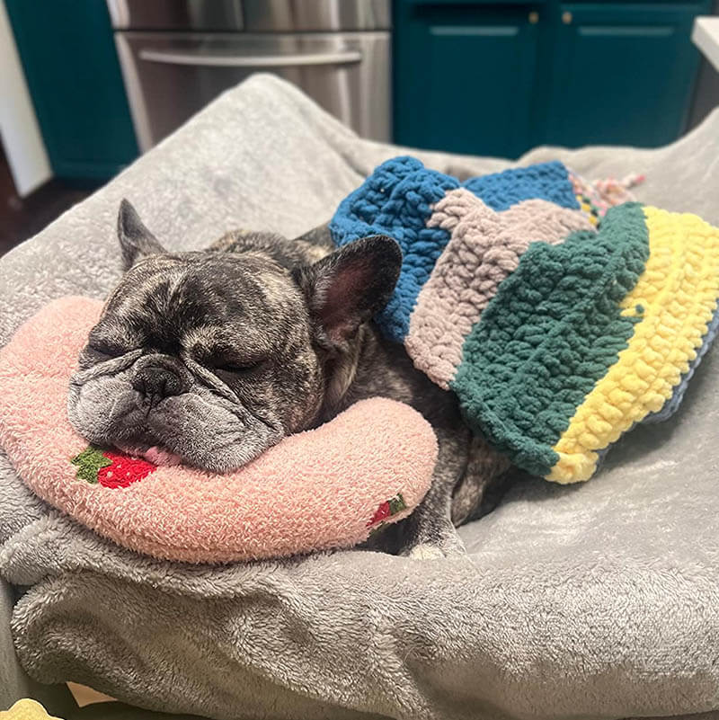 Lit pour Chien Apaisant - Molleton Doux pour Réduire l'Anxiété