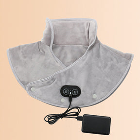 Couverture Électrique pour Cou et Épaules - Soulagement Chaleur et Massage Vibration