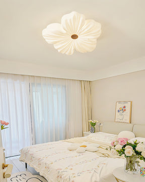 Lampe de Plafond en Fleurs Crème - Éclairage Artistique et Économique