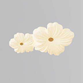 Lampe de Plafond en Fleurs Crème - Éclairage Artistique et Économique