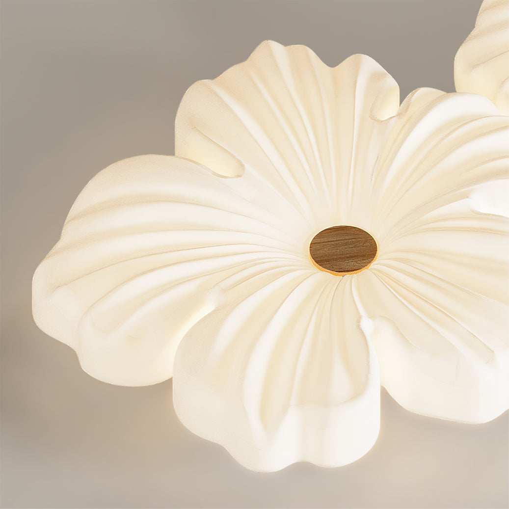 Lampe de Plafond en Fleurs Crème - Éclairage Artistique et Économique