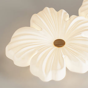 Lampe de Plafond en Fleurs Crème - Éclairage Artistique et Économique