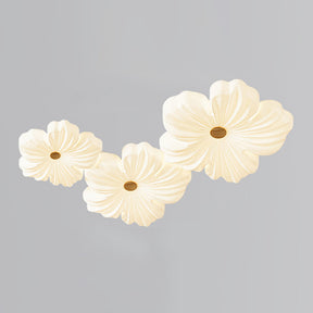 Lampe de Plafond en Fleurs Crème - Éclairage Artistique et Économique