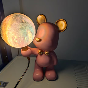 Lampe de Nuit Ours Étoilé - Projection d'Étoiles et Design Créatif