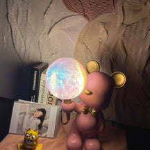Lampe de Nuit Ours Étoilé - Projection d'Étoiles et Design Créatif