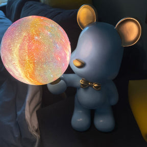 Lampe de Nuit Ours Étoilé - Projection d'Étoiles et Design Créatif