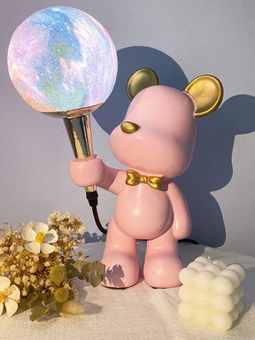 Lampe de Nuit Ours Étoilé - Projection d'Étoiles et Design Créatif