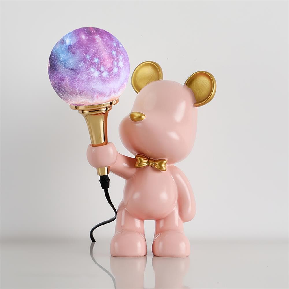 Lampe de Nuit Ours Étoilé - Projection d'Étoiles et Design Créatif