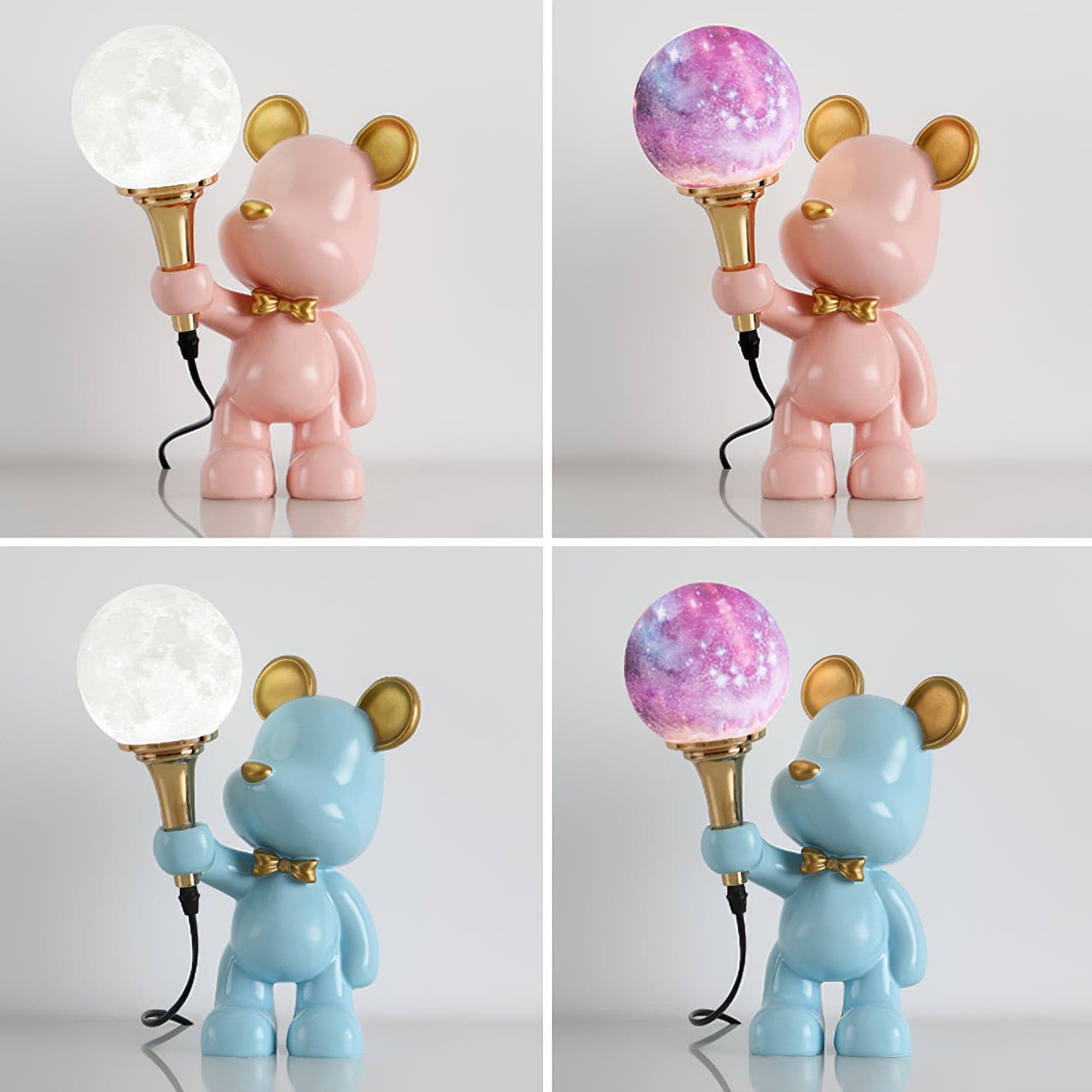 Lampe de Nuit Ours Étoilé - Projection d'Étoiles et Design Créatif