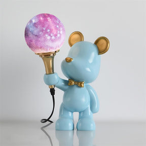 Lampe de Nuit Ours Étoilé - Projection d'Étoiles et Design Créatif