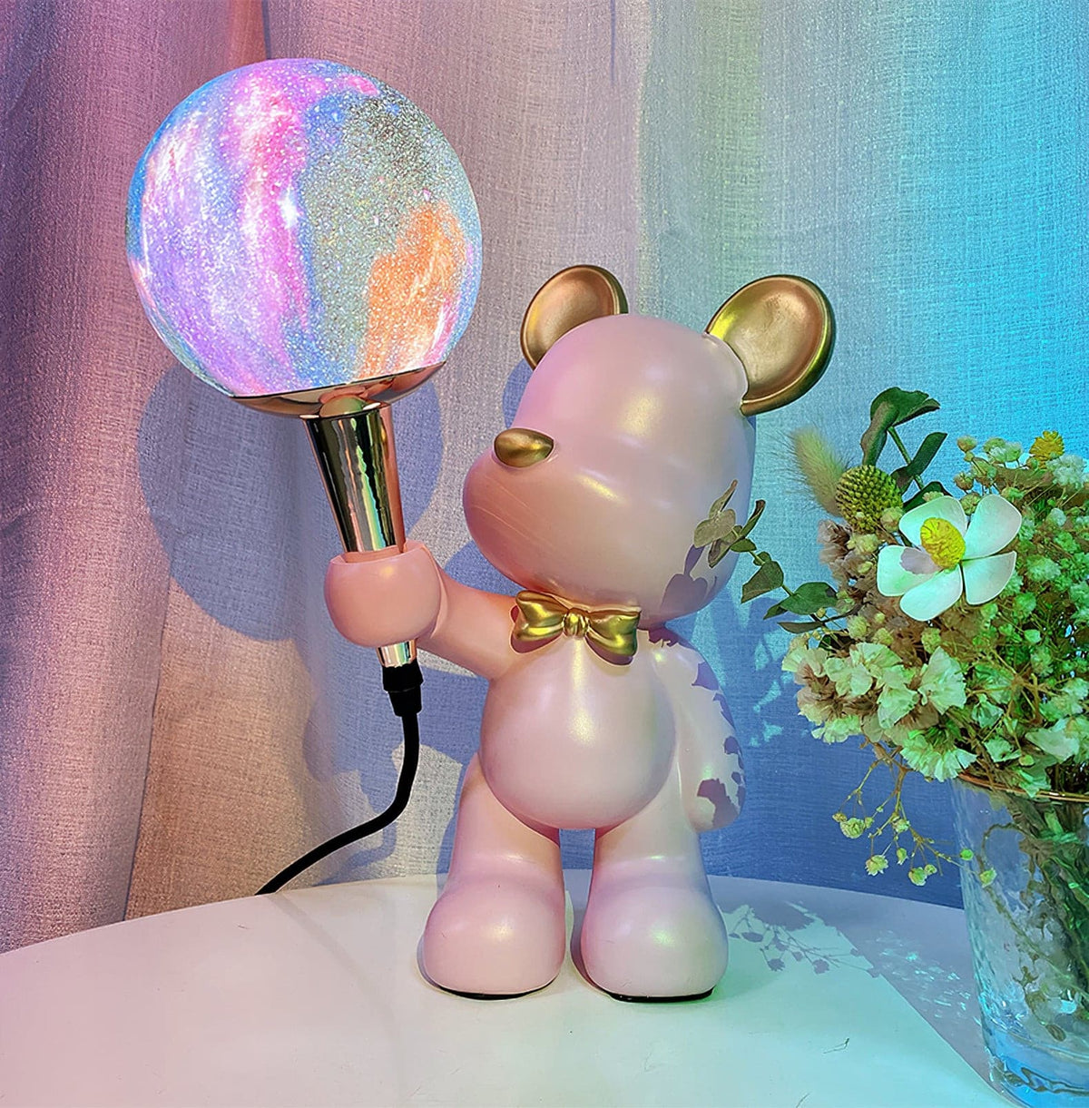 Lampe de Nuit Ours Étoilé - Projection d'Étoiles et Design Créatif
