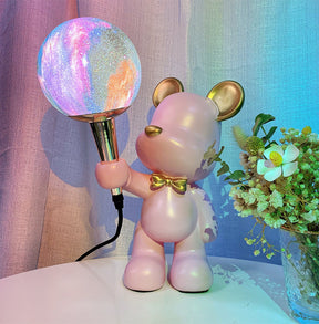 Lampe de Nuit Ours Étoilé - Projection d'Étoiles et Design Créatif