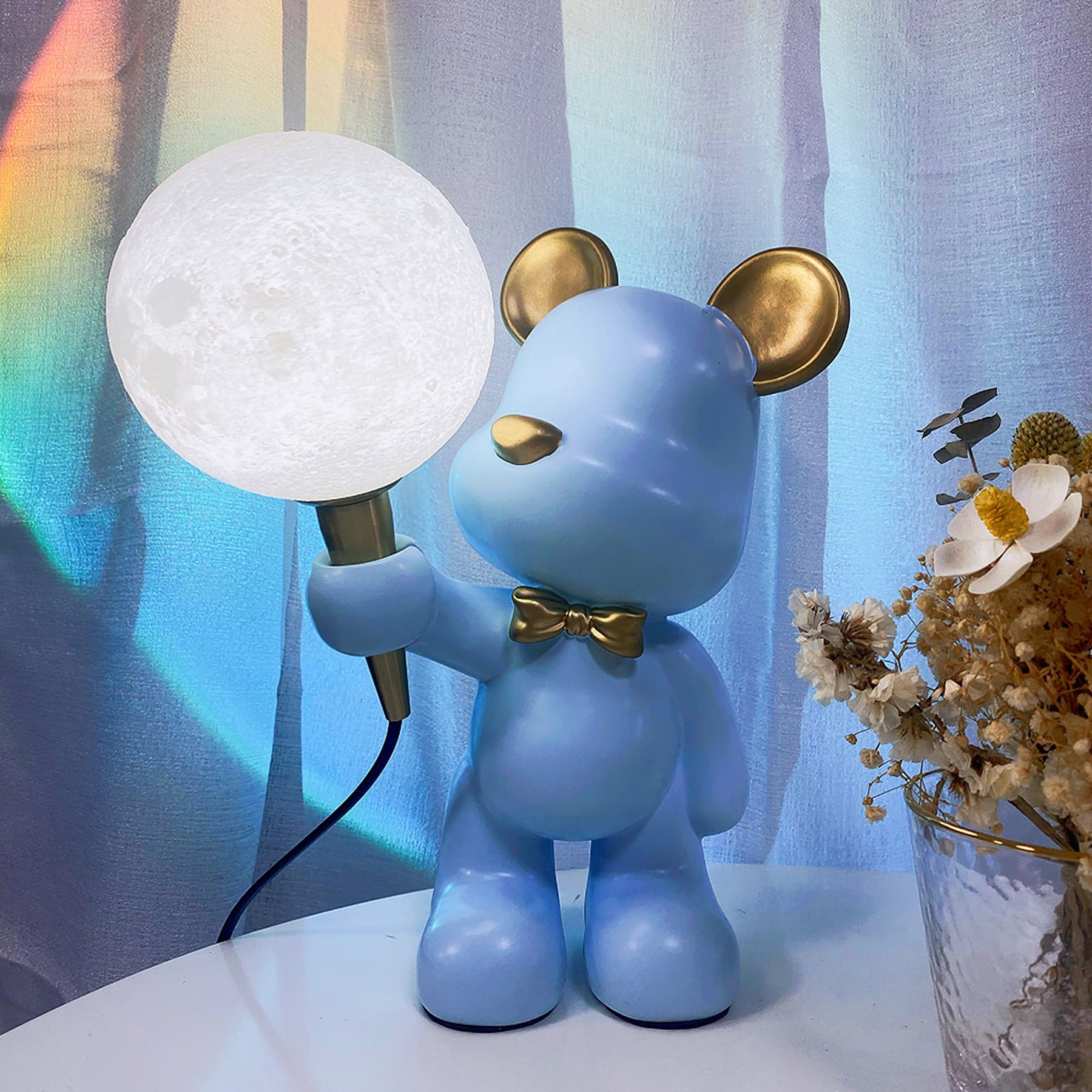 Lampe de Nuit Ours Étoilé - Projection d'Étoiles et Design Créatif