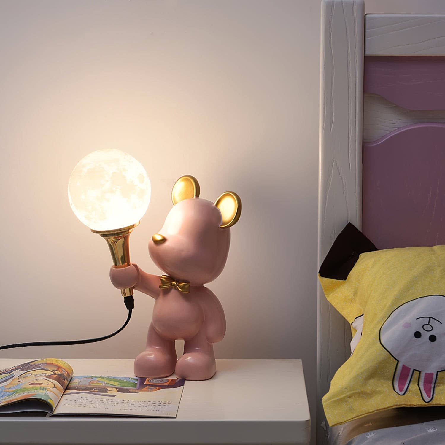Lampe de Nuit Ours Étoilé - Projection d'Étoiles et Design Créatif