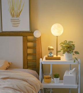 Lampe de Table en Forme de Lune - Design Unique avec Éclairage LED