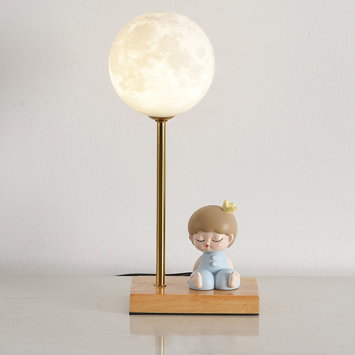 Lampe de Table en Forme de Lune - Design Unique avec Éclairage LED