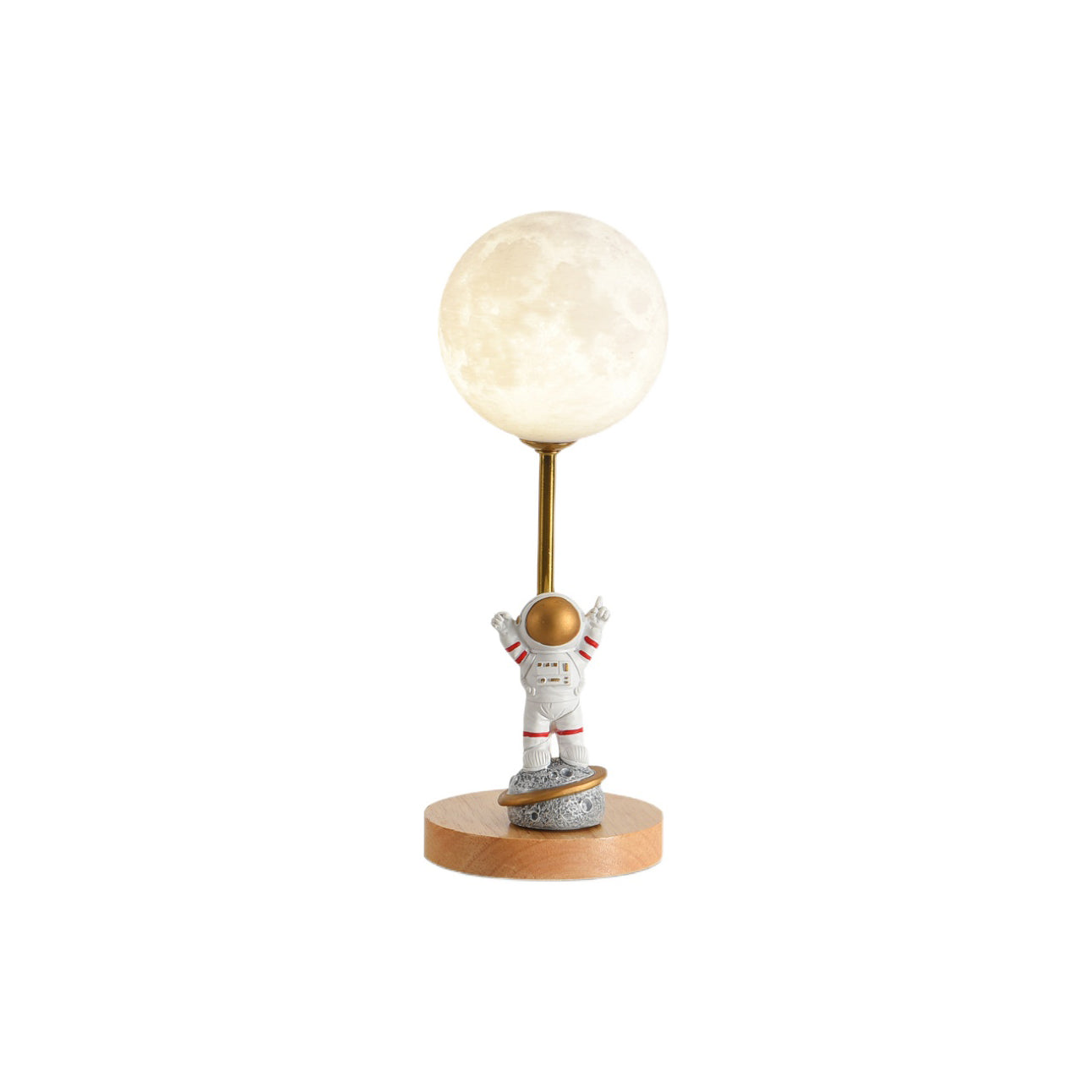 Lampe de Table en Forme de Lune - Design Unique avec Éclairage LED