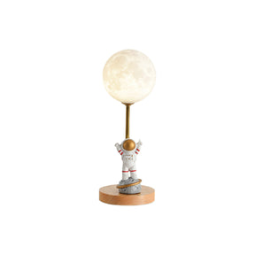 Lampe de Table en Forme de Lune - Design Unique avec Éclairage LED