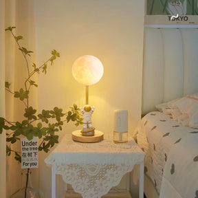 Lampe de Table en Forme de Lune - Design Unique avec Éclairage LED