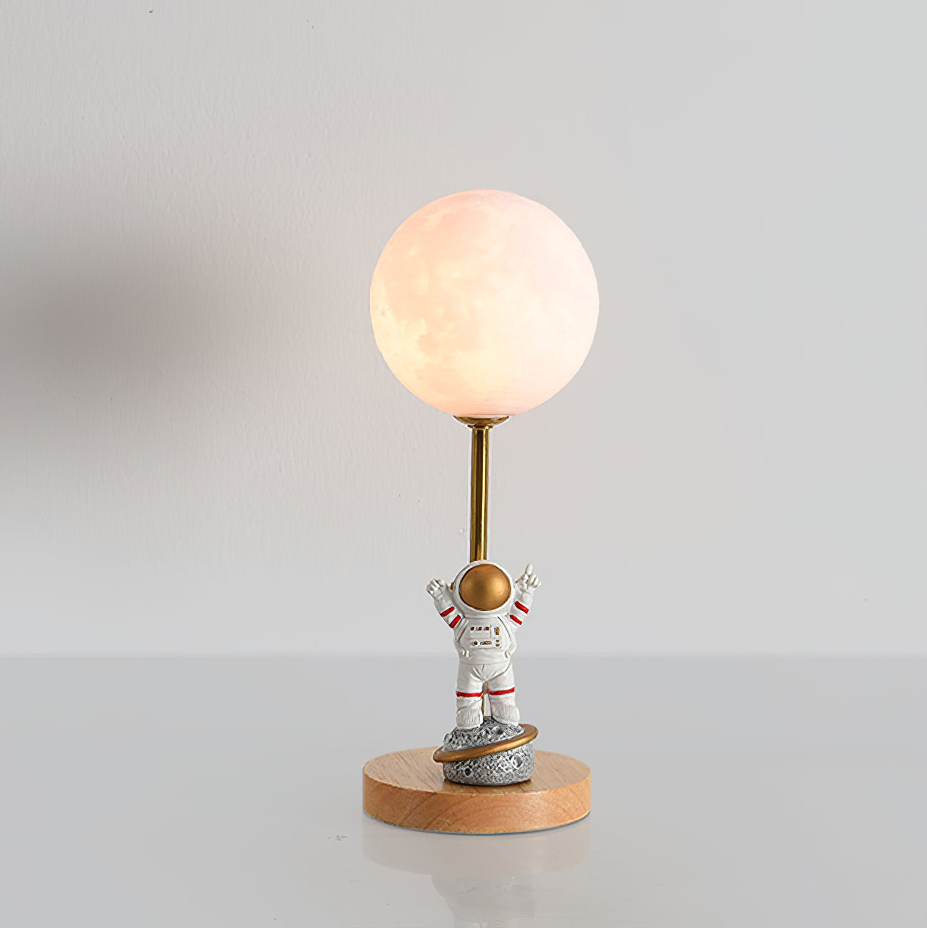 Lampe de Table en Forme de Lune - Design Unique avec Éclairage LED