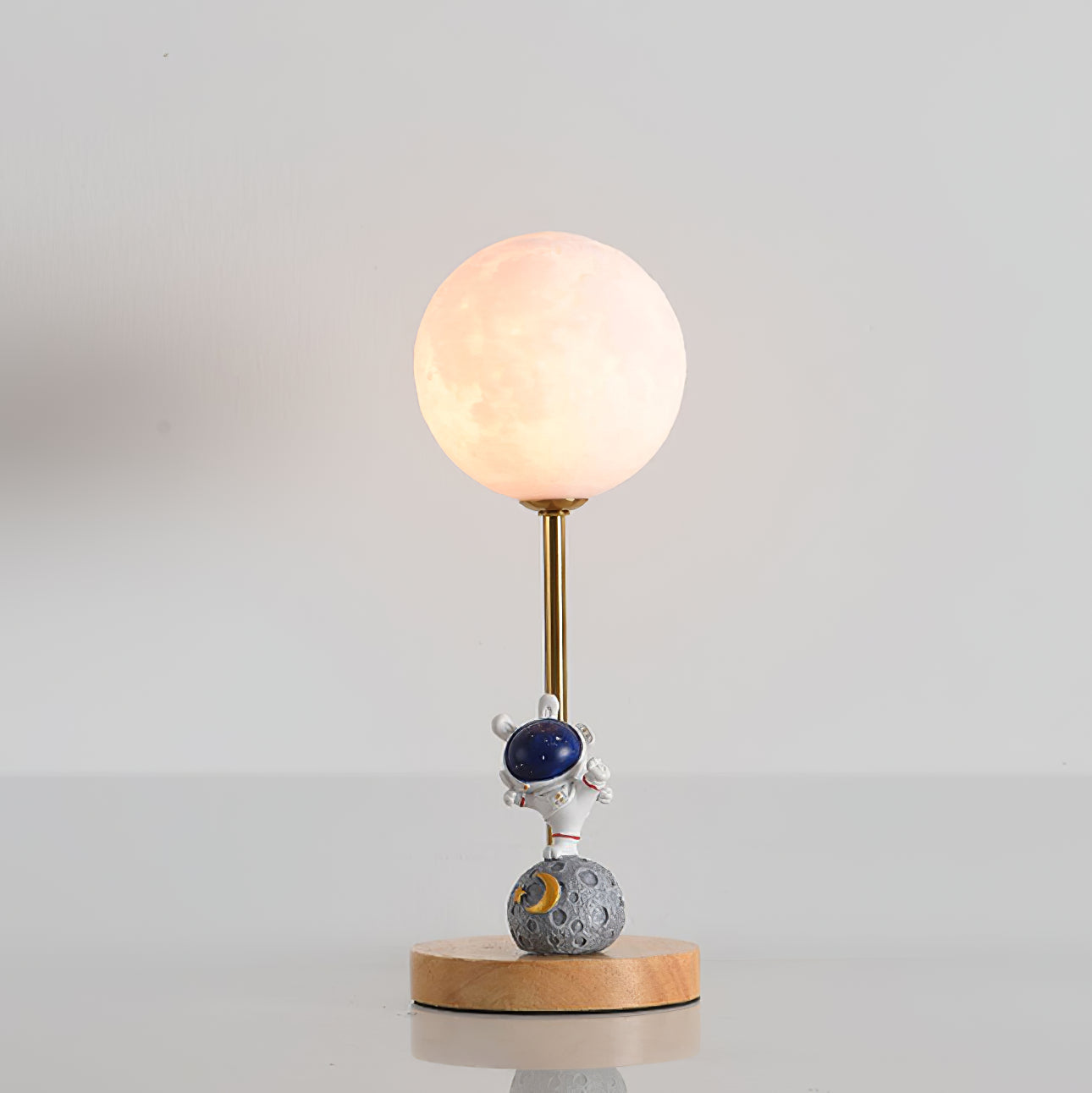 Lampe de Table en Forme de Lune - Design Unique avec Éclairage LED
