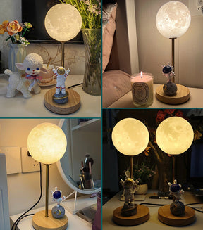 Lampe de Table en Forme de Lune - Design Unique avec Éclairage LED