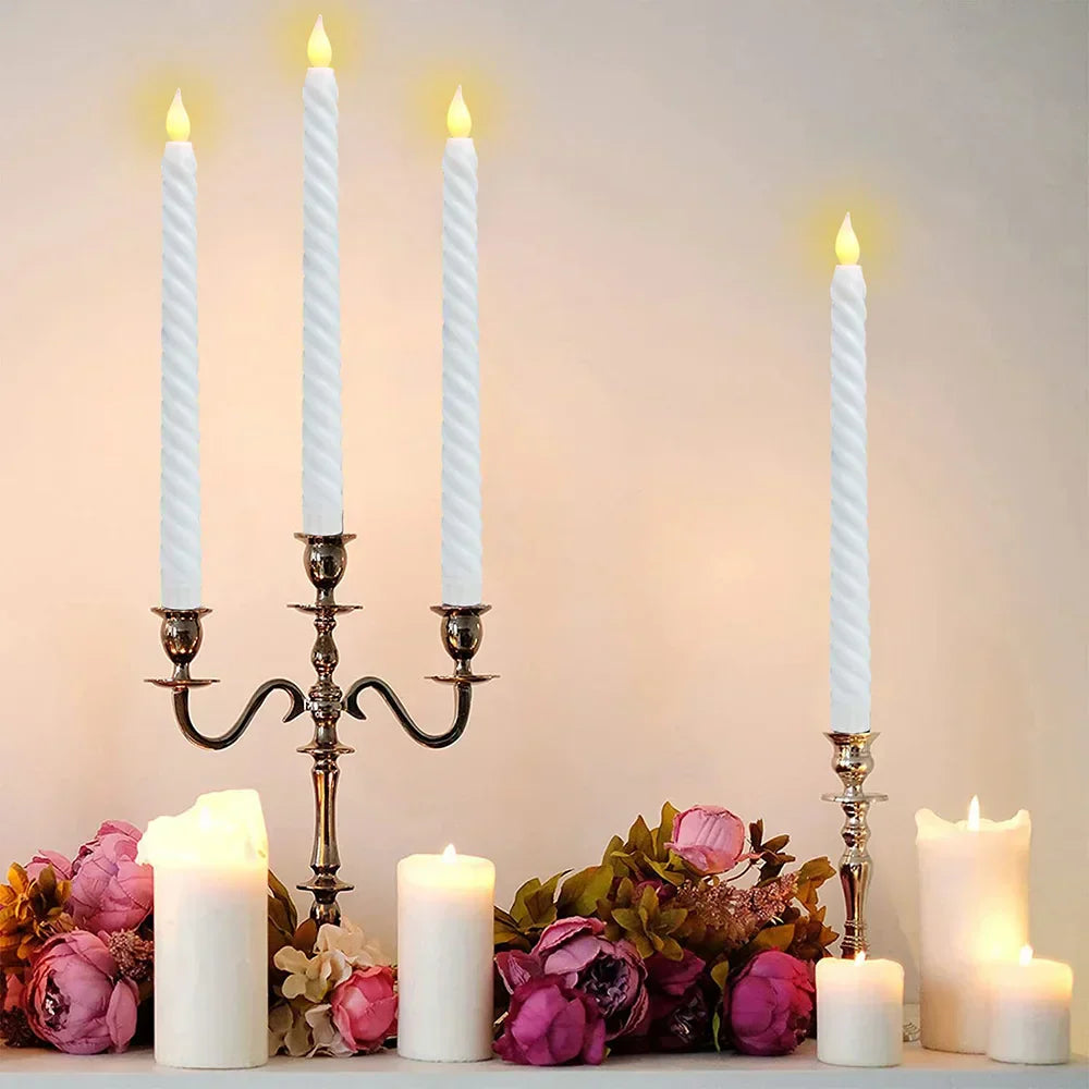 Bougies LED 3D pour Noël - Effet Flamme Réaliste et Sûr
