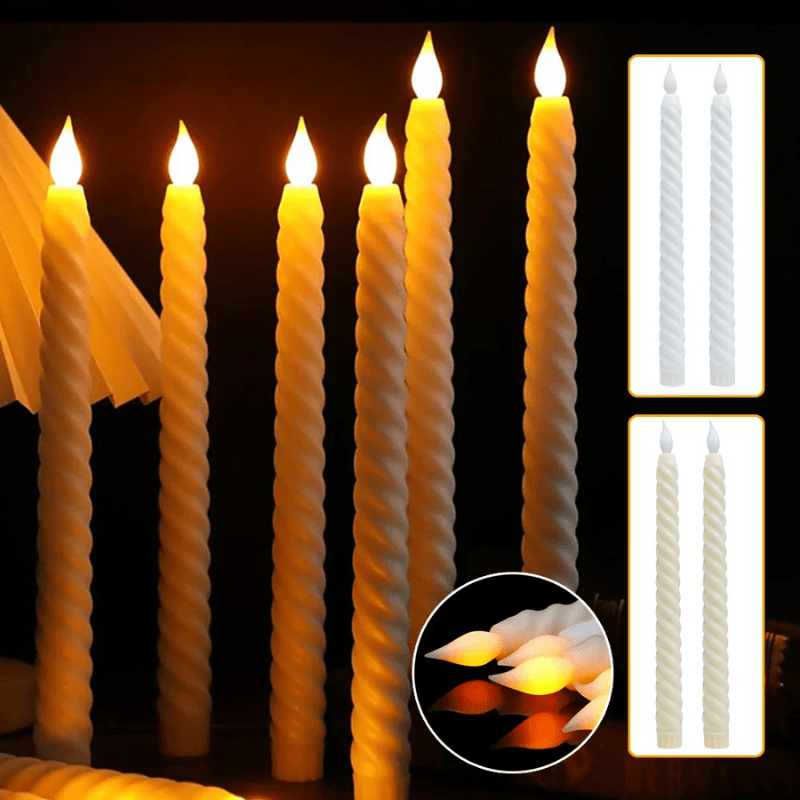 Bougies LED 3D pour Noël - Effet Flamme Réaliste et Sûr