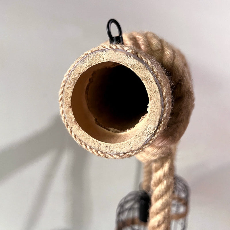 Plafonnier Rétro en Bois et Métal - Éclairage Élégant et Ambiance Chaleureuse