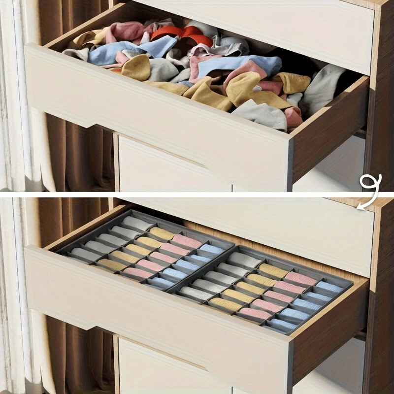Organisateur de Tiroir Pliable - 24 Compartiments pour Rangement Efficace