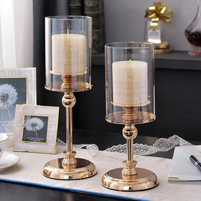 Bougeoirs Rétro Luxe pour Mariages - Élégance Romantique en Métal Durable